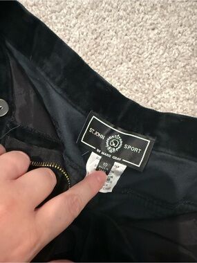 St. John Sport Black Velvet Pants by Marie Gray